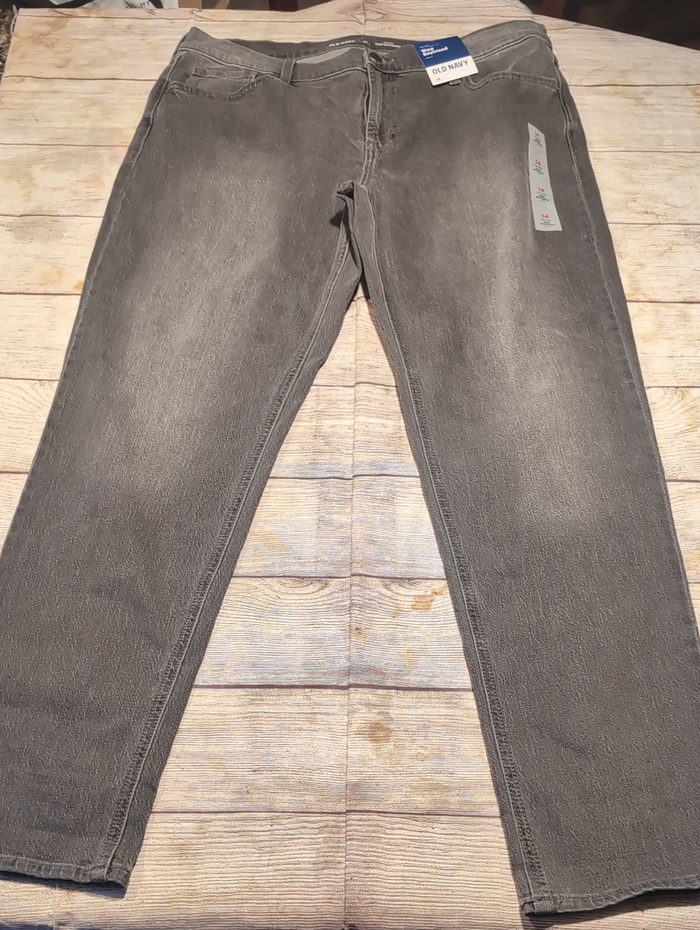 Old Navy Women's Wow Boyfriend Mid Rise Ankle Black Jeans Size 14 NWT